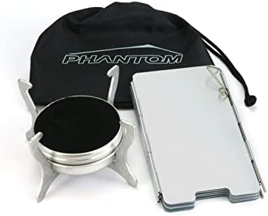Polymath Products Phantom - Ultralight Stove and Windshield Set.  Spill-proof burner with folding stand. Uses alcohol and gel fuel. For  backpacking, camping, fishing and hiking. UK-Made. : Amazon.co.uk: Sports u0026  Outdoors