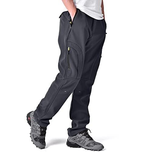 Image of Toomett Men's hiking Snow Pants Skiing Winter Insulated Fleece lined Outdoor Water Repellent camping,walking,fishing