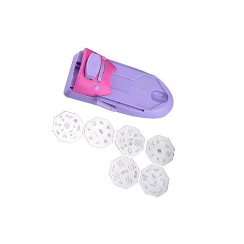 yuwqqoajv Máquina impresora multifuncional para decoración de esmalte de uñas La impresora de uñas ofrece 6 placas de patrón de metal para impresionantes