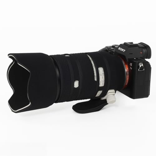 CHASING BIRDS Camouflage Waterproof Lens Coat for Sony FE 70-200mm F4 Macro G OSS II Rainproof Lens Protective Cover (Classic Black, with 1.4X and 2.0X TC)