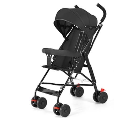 OHMG Buggy, Kinderwagen, Reisewagen, ultrakompakt, klein und leicht, einfach in 1 Sekunde zu falten, städtischer Kinderwagen für Babys und Kinder, geräumig mit bequemer Lenkung