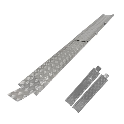 TRUTZHOLM Treppenrampe Auffahrschiene 150-270 cm verstellbar Alu grau Rampe für E-Bike Fahrrad