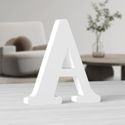 MeteoraPrime Lettres en Bois Blanc de 10 Pouces Lettres en Bois Non Finies pour Décor Murale...