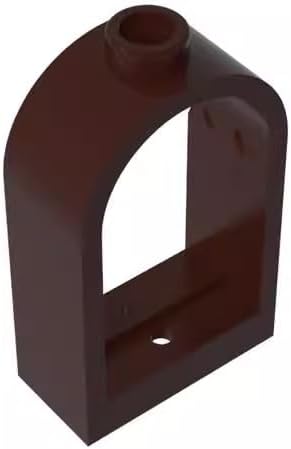 Gobricks GDS-872 Window 1 x 2 x 2 2/3 with Rounded Top 50PCS Compatible with Lego Toy 30044 DIY Parts and MOC Components for Major Brick Brands Color:Dark Brown 308