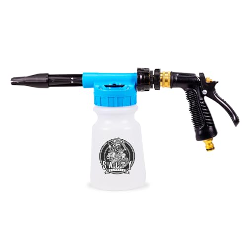 Salty Captain Foam Cannon For Hose – The Ultimate Foam Blaster that Connects to Any Garden Hose – Professional Car Wash Gun & Boat Wash with Concentration Adjustment – Scratch-Free Cleaning for Boats