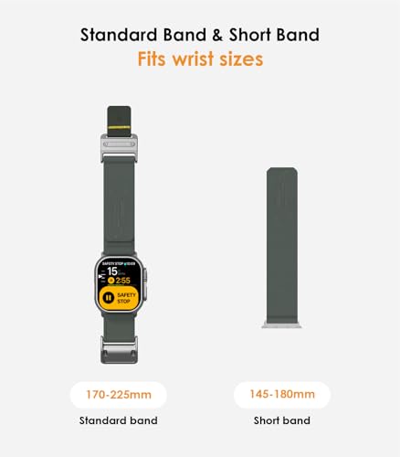 Image of Aulumu A11 Mag Buckle Slim Band Designed for Apple Watch Band | for Apple Watch Ultra2 /Apple Watch Ultra 49mm, Series 9 /8 /SE2 /7 /6 /SE /5 /4 /3 /2 /1 45mm /44mm /42mm | Stainless Steel Magnetic Clasp Band