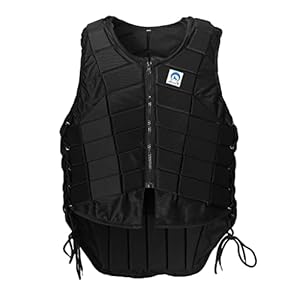 Esquirla Equestrian Professional Safety EVA Padded Horse Riding Gear Mesh Waistcoat Unisex for Kids Children Adult, Women M
