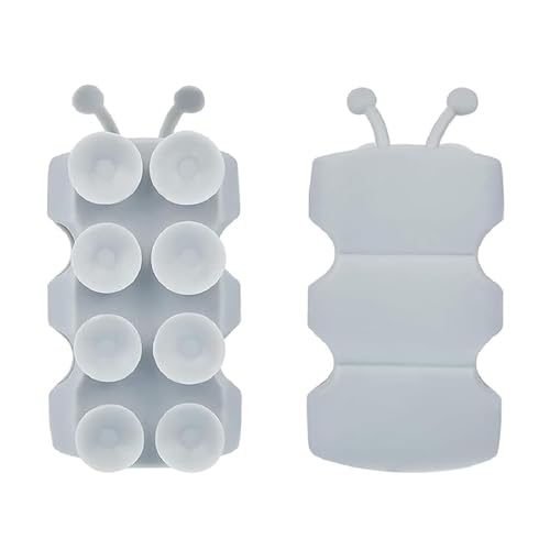 SURALIN 2er-Set Silikon Duschkopfhalterung Duschhalterung Vakuum Saugnapf Handbrause Halterung Silikon neu Positionierbare Wand-Duschkopfhalterung, Kein Bohren Erforderlich