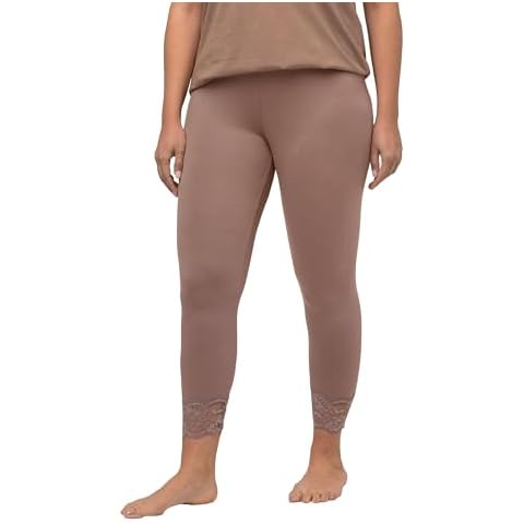 Ulla Popken Women's Lace Hem Leggings Cover