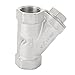 Y Type Strainer 3/4in DN20 304 Stainless Steel Double Layer Mesh Thread Y Filter for Water Oil Gas Durable High Pressure Pipeline Filtration System Industrial Grade