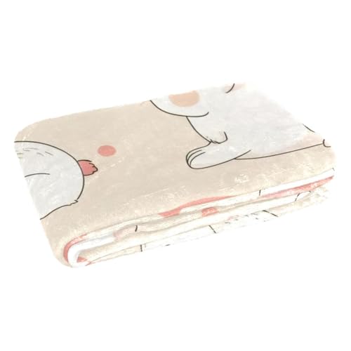 Couverture douce et chaude rose à pois de qualité supérieure - 3