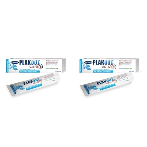 Emoform Plak Out Active, Dentifricio 0,12% clorexidina - 75 ml (Confezione da 2)