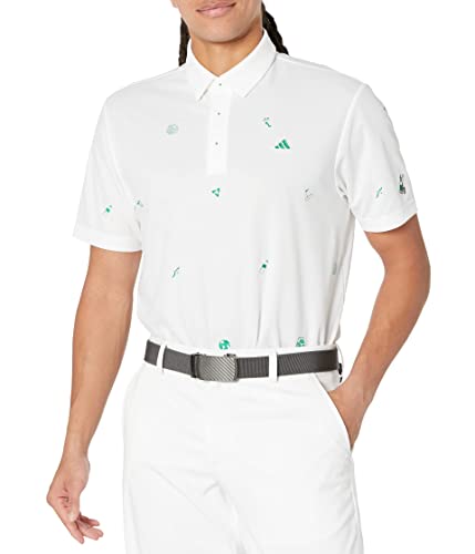 Polo Adidas Aeroready Play Green blanc respirant motif monogramme