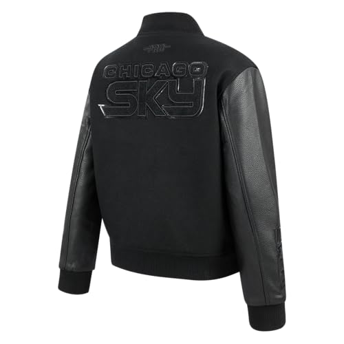 Image of Pro Standard Womens WNBA Classic Triple Black Varsity Jacket