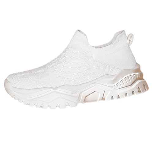 Best Cloud Shoes for Nurses: Comfort & Support 14 Nurse Babe Shoes Womens Mens Ortho Cloud Soft Sole Sock Sneakers,Lightweight Breathable Slip-On Mesh Tennis Sport Shoes,Unisex Thick Bottom Arch Support Running Gym Orthopedic Sneakers White
