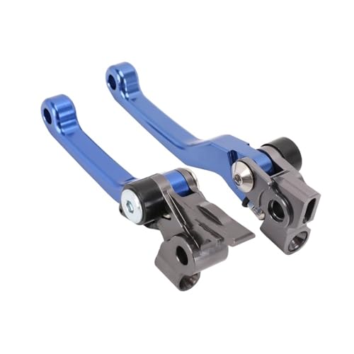 Levier d'embrayage moto CNC réglable bleu pour commande 250 350 cc