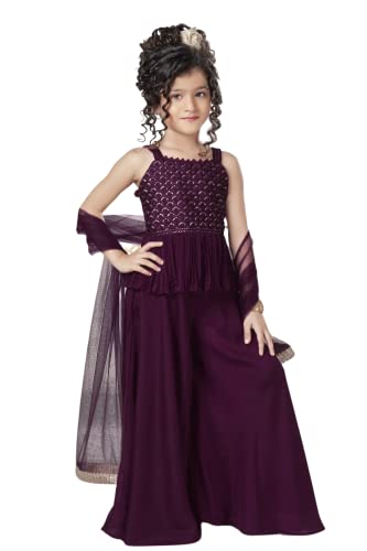 Image of Sashay Boutique Girls Embroidered Kurta with Palazzo Pants & Dupatta /Readymade Ethinic set for girls