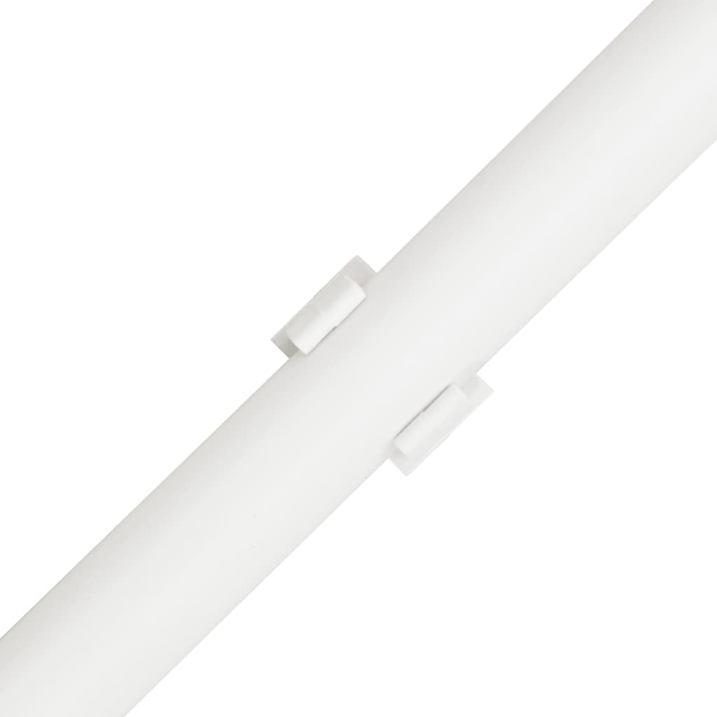 Tubos de instalación con clips Ø 20 mm 10 m PVC tubo de cable blanco para protección de cables y gestión de cables, cortable, pintable, 10 unidades con 20 clips para pared, suelo y techo