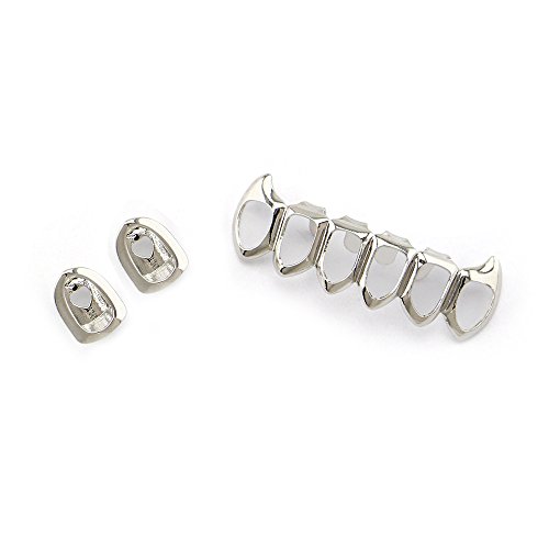 OOCC 18K Gold Plated 2pcs Single Top and Bottom Grills for Your Teeh Grillz Set for Men Hip Hop3