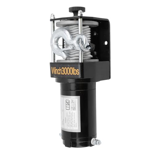 Kit de Polipasto Eléctrico 12V 3000lbs 1KW Motor miniatura 5