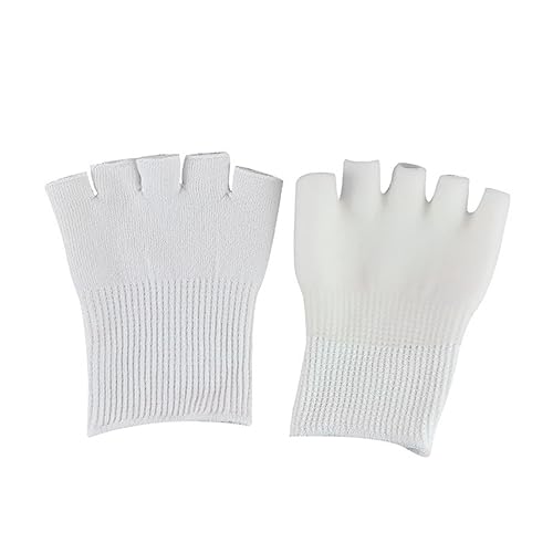 HONMEET 1 Pair Gel Socks Open Toe Socks Heel Sleeves for Cracked Heels Big Toe Separators Foot Moisturizing Socks Dry Cracked Heels Socks Five Finger Socks Gel Toe Socks White
