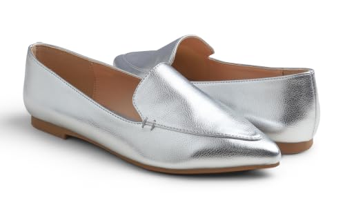 Image of FEVERSOLE Women's Loafer Flat Pointed Fashion Slip On Comfort Driving Office Shoes