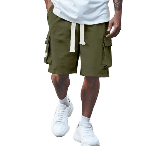 Pantalon cargo homme en coton ample et élastique