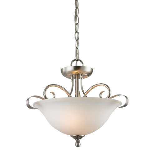 Elk Lighting 1002CS/20 Thomas Lighting Semi Flush Mount, Brushed Nickel