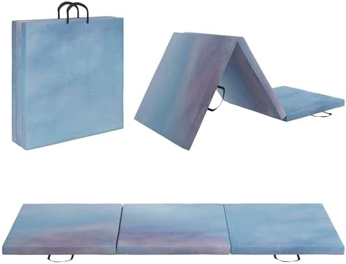 HOMCOM Folding Gymnastics Mat, 5 cm, Thick, Exercise Mat, 180 x 6...