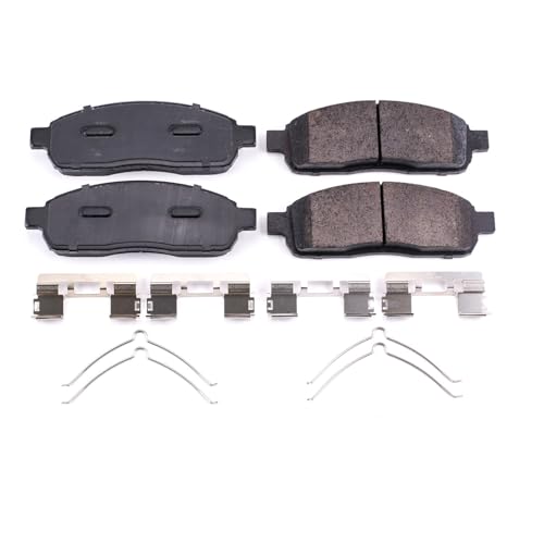 Image of PowerStop Front Brake Pads for Ford F-150 2004-08 | Lincoln Mark LT 2006-08 - Z17 Ceramic Brake Pads with Installation Hardware, 17-1011
