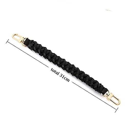 Senral Hand Carry Bag Strap Repacement Short Handle Handmade Genuine Leather Braided Handle for Neonoe Pochette Bucket Bag Short Top Handle Strap DIY Purse Strap - Image 2