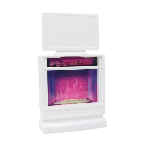 Buffet TV réversible blanc Barbie HMX10 pour animer le salon Dreamhouse