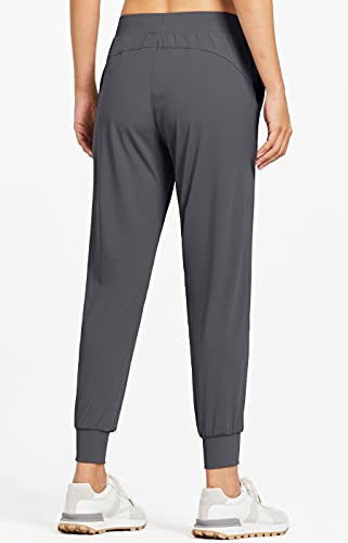 Image of Libin Women's Joggers Pants Athletic Casual Sweatpants Petite /Regular /Tall | Running, Workout, Gym, Yoga, Lounge, Travel, Golf Clothes with Pockets, 4 way stretch, Tapered, Dance Trousers