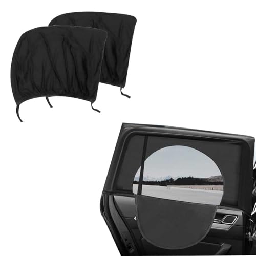 2Pcs Car Window Shade for Ferrari 812 Superfast/GTS 2017-2024,Block Light and Heat Privacy Protection Zipper Breathable Side Sun Mesh,2 pcs Rear Side Windows