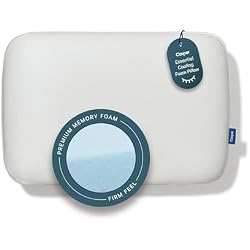 Casper Sleep Essential Cooling Foam Pillow, Standard Size – Firm Memory Foam with Cooling Cover, Supports Side Sleepers, Breathable & Pressure-Relieving