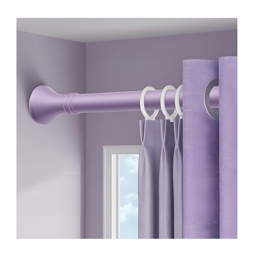 Barra di sostegno regolabile in acciaio inox NoDrill per doccia, da 1 m a 5 m, antiscivolo, viola, per la sicurezza del bagno, lunghezza 71,1 cm e 119,4 cm