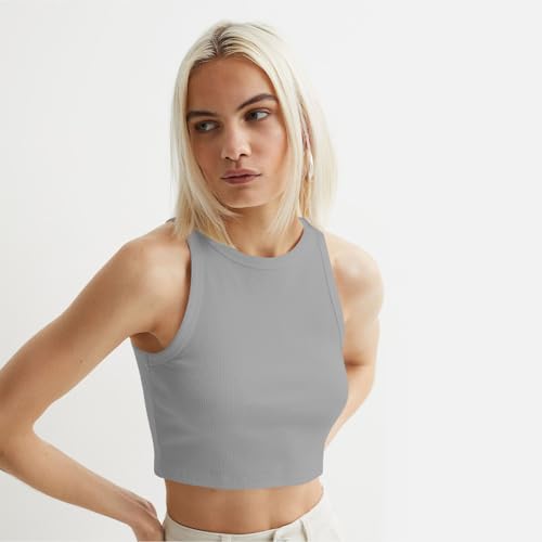 Image of KERI PERRY Tops for Women Crop Top for Women's Tank Activewear Tee Sports Western Casual Cotton Camisole Pack of 3 Combo