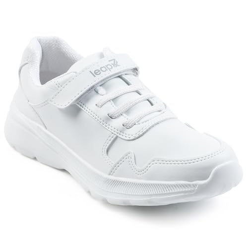 Image of Liberty Leap7x SCHLPRO-3 Uniform School Shoes for Kids with EVA Sole | PU Upper Quick-Wear Velcro Closure | Stylish & Lightweight | Comfortable Footbed | Memory Foam Insole