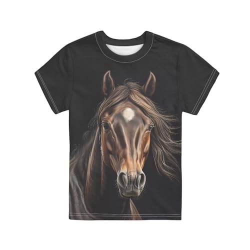 Image of Renewold Kids Novelty T-Shirt for Girls Boys Short Sleeve Crewneck Summer Tee Soft Breathable Graphic Shirt for Age 2-16