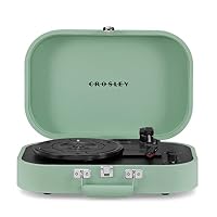 Crosley Discovery Portable Turntable, Bluetooth Record Player, Seafoam