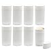 2.5 Ounce / 75ml Empty Deodorant Containers (8-Pack); BPA-Free PP Plastic White Twist-Up Refillable Tubes for DIY Deodorant, Aromatherapy, Heel Balm, Bug Repellant, Etc.