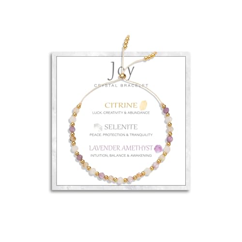 Anxiety Relief Items Bracelet for Women, Depression Stress Relief Anti Anxiety Gifts Spiritual Jewelry Natural Healing Crystals for Calm & Balance