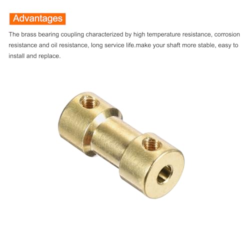 QUARKZMAN 6 Stück 3mm bis 4mm Messing Wellenkupplung Verbindungsstück mit Schrauben und Sechskantschlüssel Flexibler Motorwellenkupplung für Autoreifenwellenmotor