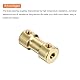 QUARKZMAN 6 Stück 3,17 mm bis 3,17 mm Messing Wellenkupplung mit Schrauben und Sechskantschlüssel Flexibler Motorwellenkuppler für Autoreifenwellenmotor