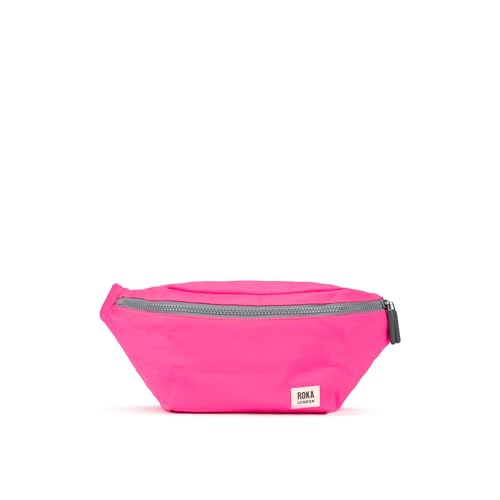 ROKA London Jubilee - Bolsa Bandolera de Nailon Reciclado, Rosa neón, L ROKA London Jubilee - Bolsa Bandolera de Nailon Reciclado, Rosa neón, L