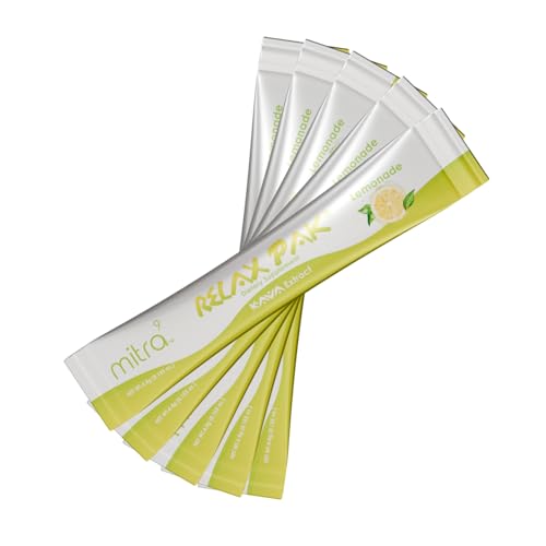 Mitra9 Kava Drink Mix | Lemonade | 5 Stick Packs | Kava Root Extract Powder for Relaxation & Stress Relief | Non-Alcoholic, Zero Calorie Alcohol Alternative | Single-Serve Packets