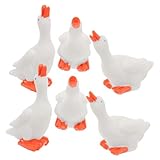 Oies miniatures : la figurine est légère et petite, peut être placée où vous le souhaitez sans prendre beaucoup de place, petite oie en résine