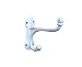 Produktbild 10 Stk Garderobenhaken weiss Gusseisen Doppelhaken Eisen Wandhaken 15x10x4cm Kleiderhaken Shabby Chic Vintage Nostalgie Gartengeräte Garten Outdoor Haken Eisenhaken Metallhaken Gaderobenhaken