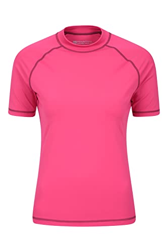 Foto von Mountain Warehouse Kurzärmeliges Badeshirt mit UV-Schutz für Damen - LSF50+, schnelltrocknendes Rash Guard, flache Nähte - Für Schwimmen, Strand - unter Neoprenanzug Rosa 40