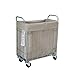 Jcnfa-Tavoli Cestino per Vestiti sporchi in Tela di Metallo，Cestino portaoggetti Pieghevole Trolley TroCarrello separatore per bucato ，Ruote bloccabili SCO(Size:15.35 * 8.26 * 19.29in,Color:Cachi)